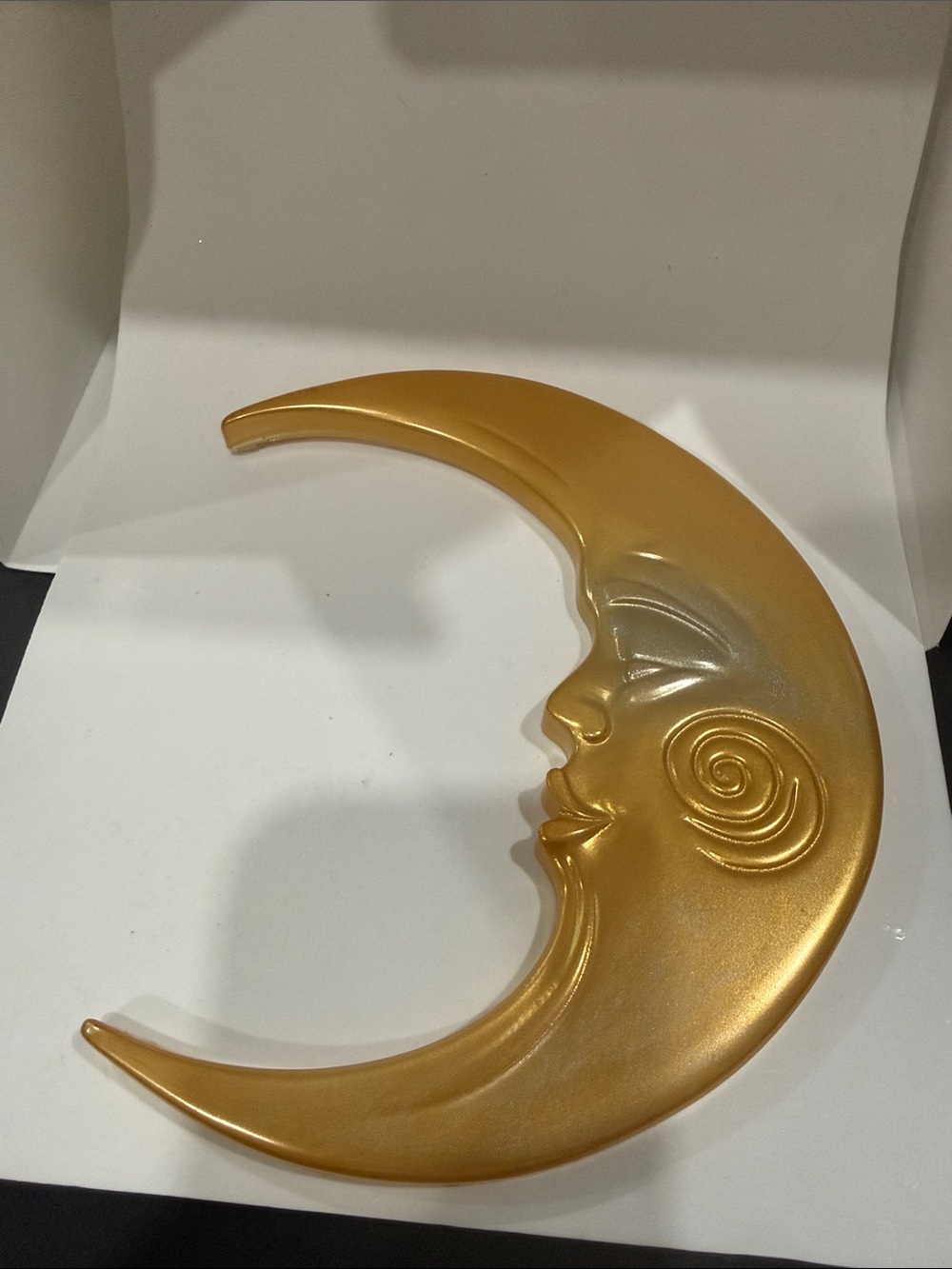 Gold Crescent Moon Wall Accent - Decorative Home Accent